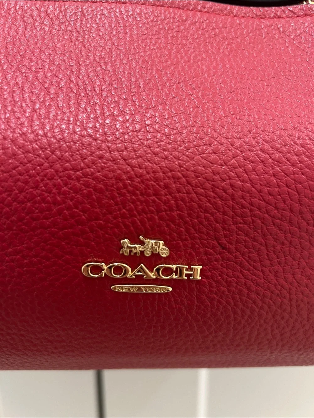 Coach (EUC) Kristy Shoulder Bag in Red Apple Colorblock